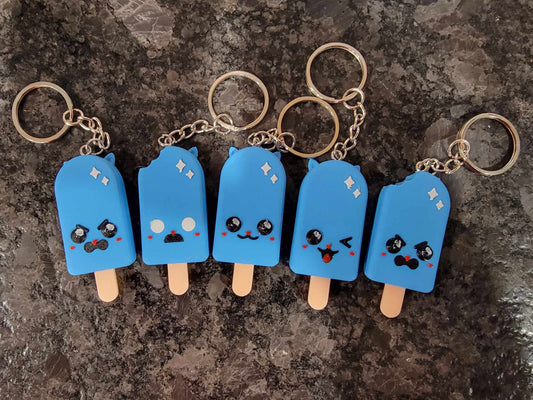 Kawaii Popsicle Cat Boy Keychain