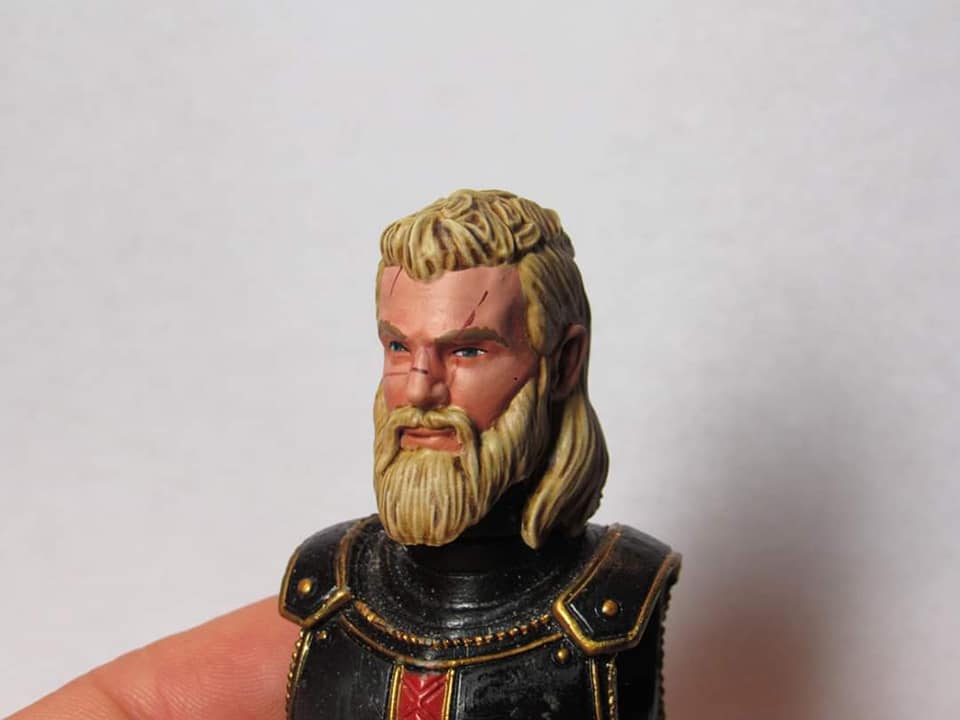 Prince Illfred Smirking (Topknot - Beard) Head Unpainted