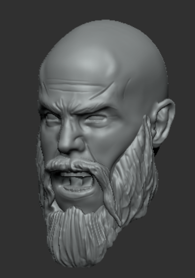 Prince Illfred Yelling (Bald - Beard) Head Unpainted