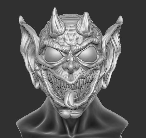 Gornexoth Demon Goblin Head Unpainted