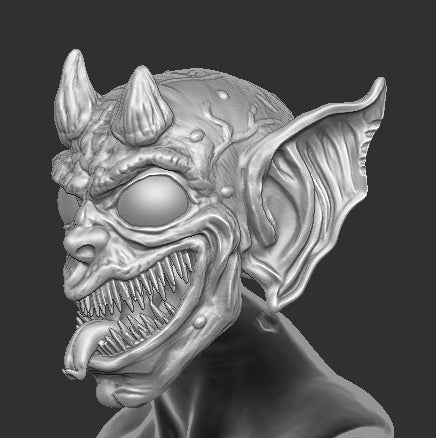 Gornexoth Demon Goblin Head Unpainted